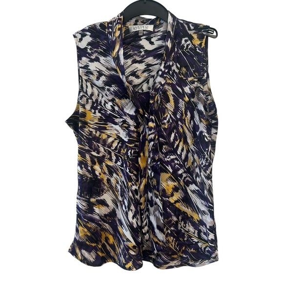 Kasper Women's Multicolor Sleeveless Top Large - Picture 1 of 7